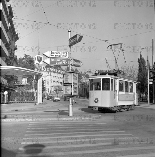 Tramway in Lugano, 1957