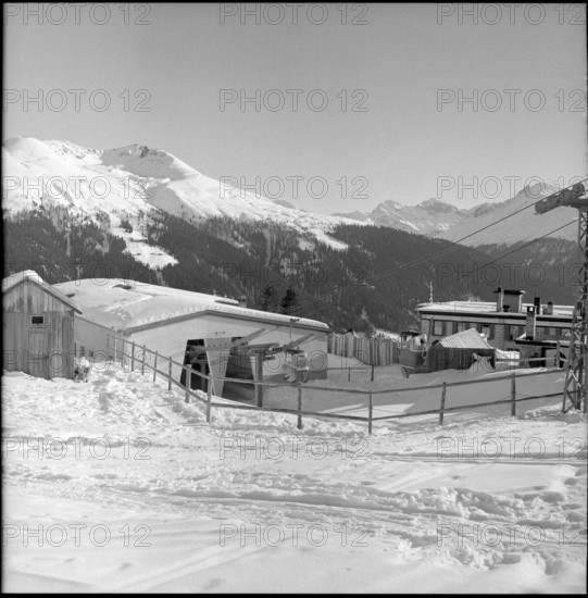 Cableway Schatzalp-Strelapass 1958