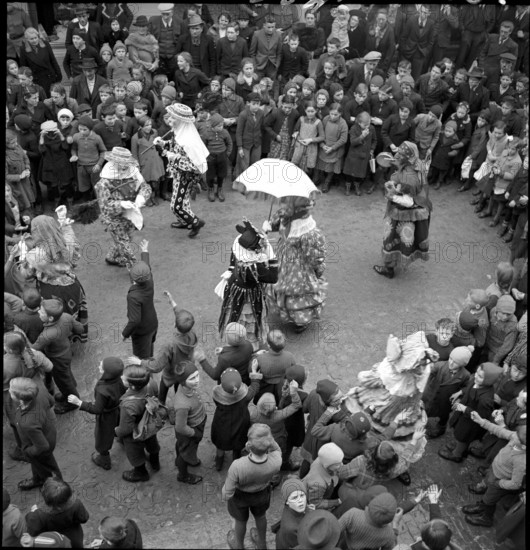 Carnival festivities in Schwyz, 1941