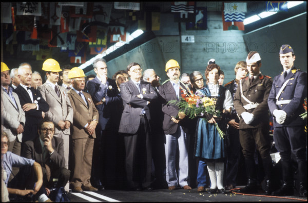 Gotthard motorway tunnel: opening ceremony 1980