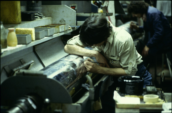 Ringier printers Zofingen 1981: correction of cylinder