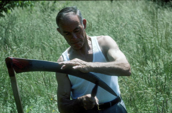 Adolf Brawand, grass mowing