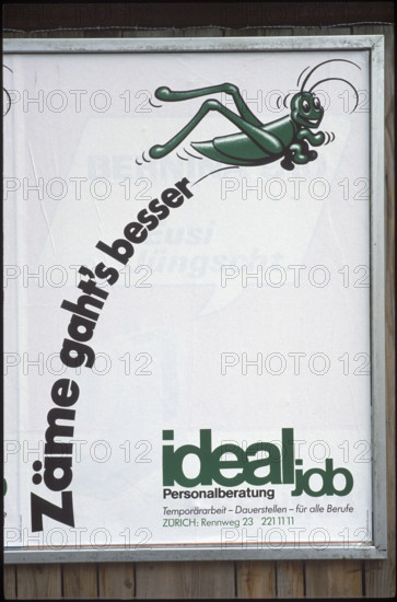 Advertising slogan in Swiss German dialect 1983