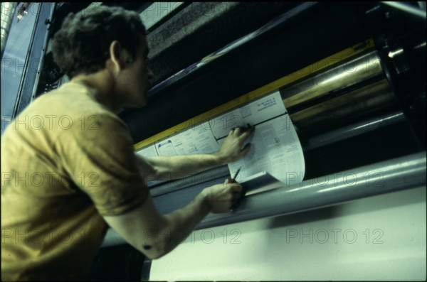 Ringier printers Zofingen 1981: web offset printing press