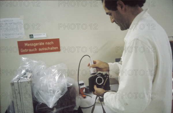 Nuclear power station Gösgen, measurement of radioactivity 1980