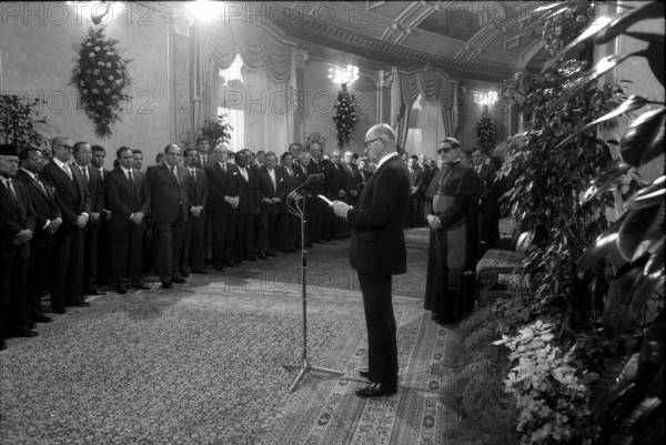 New Year's Reception: Alphons Egli, Nuncio Rovida, 1986