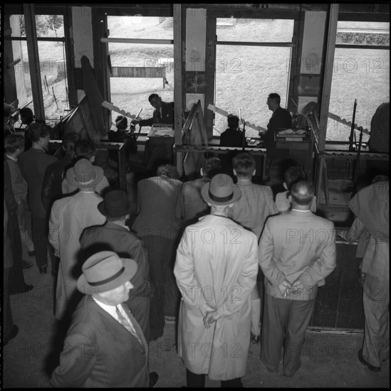 Boy shooting competition in Zurich, 1954