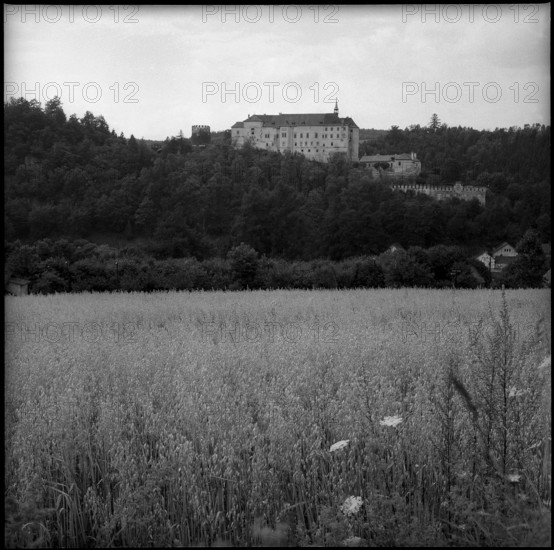 Karlskron castle in Czech Bohemia 1956