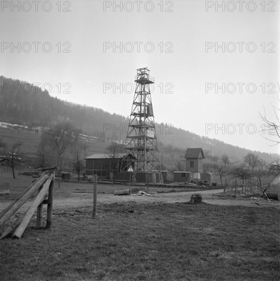 Zurzach, start of drilling to find a new thermal spring; 1955