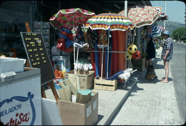 Shop with equipment for the beach, Mallorca