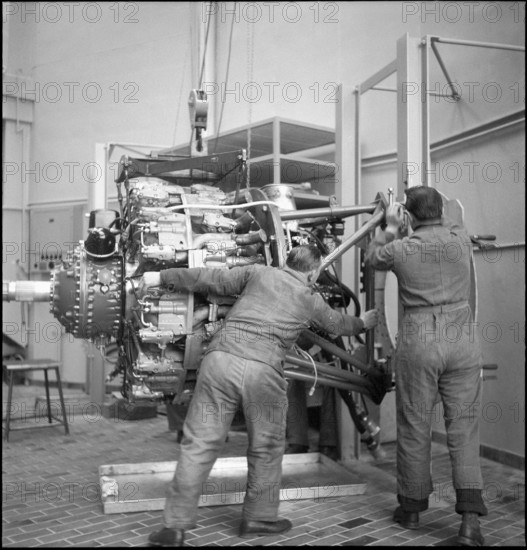 Engine test stand of Swissair 1951