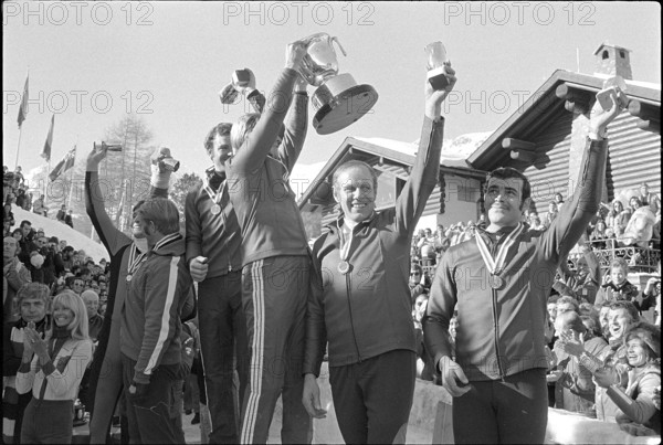 Bobsleigh World Championship St. Moritz 1974: 2nd BRD II, 1st BRD I, 3rd SUI I