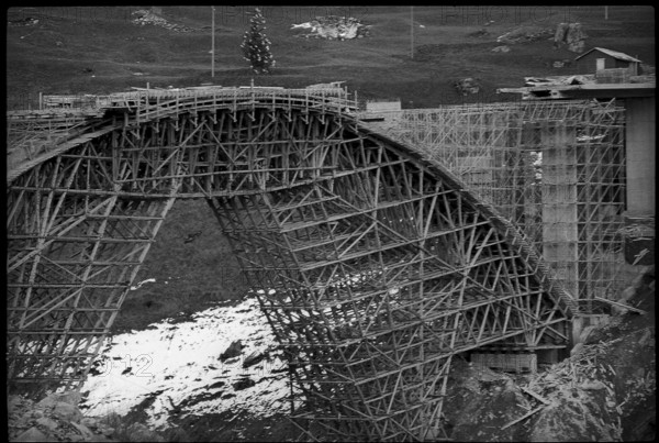 Bridge under construction, San Bernardino road 1967