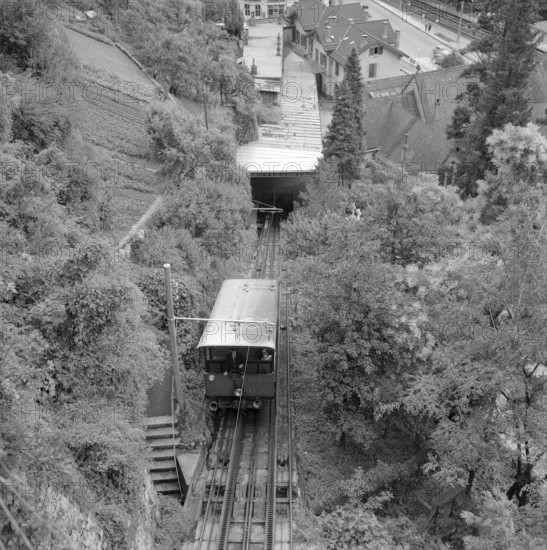 Rack railway Territet-Glion, Montreux 1958
