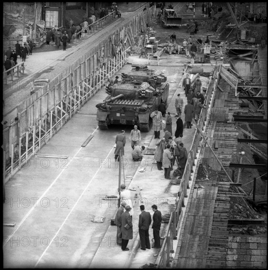 Schanzen bridge; measurement, load test; 1960