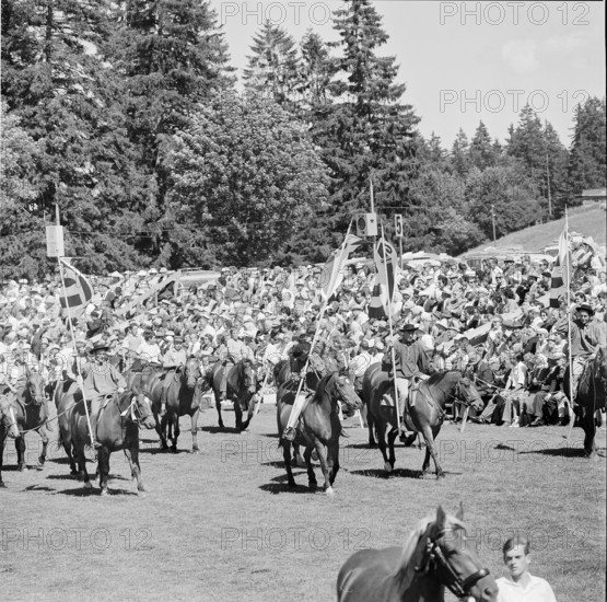 60th Marché-Concours Saignelégier, procession, 1963