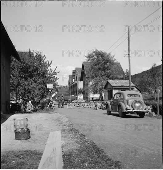 Schaanwald border closed, Liechtenstein, 1945
