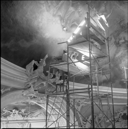 Renovation in the cathedral of St. Gallen 1965