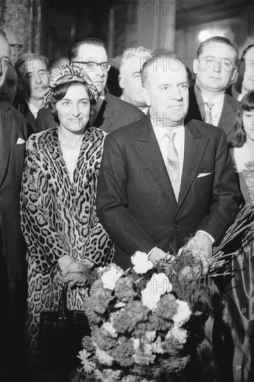 Nello Celio, newly elected Federal Councilor, with his wife Gisella, 1966