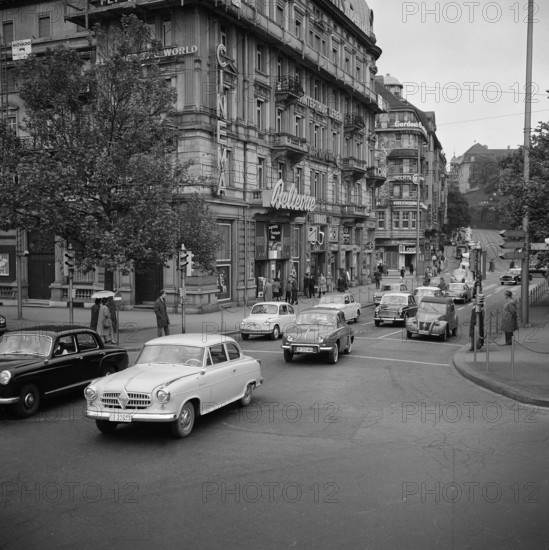 Traffic at Whitsun in Zurich, 1961