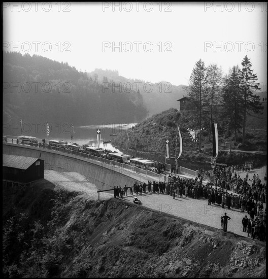 Mörel power station, official opening on the dam 1944
