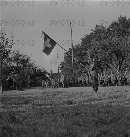 Soldiers ready to swear oath of allegiance; 1939