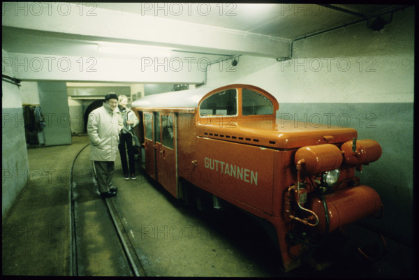 Guided tour through NAGRA rock laboratory, Grimsel 1985
