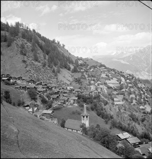 Mountain village around Bettmeralp 1952