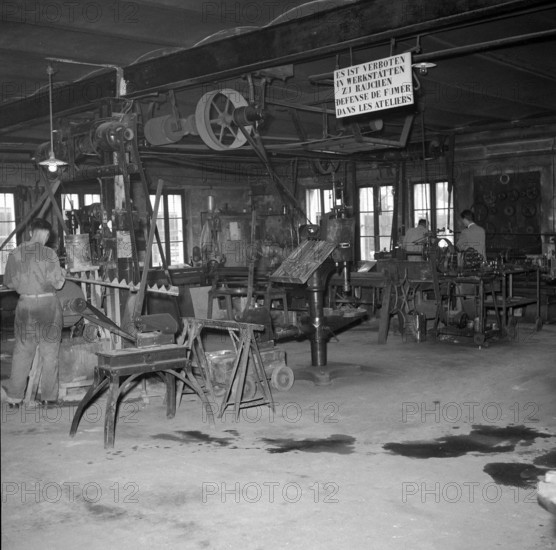 Work shop in Witzwil prison, 1955