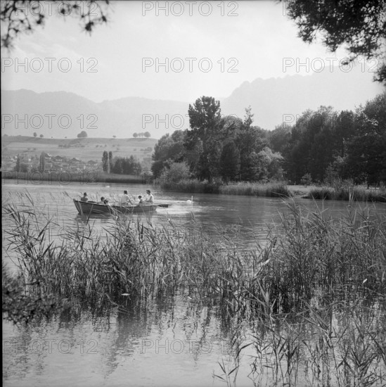 Lakeside of Lake Thoune near Gwatt; 1962