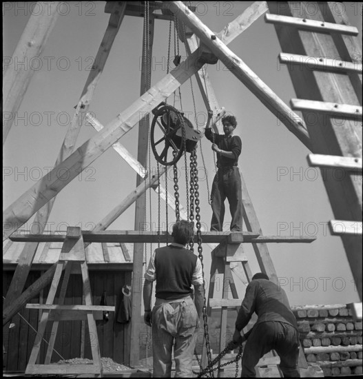 Zurich-Kloten Airport under construction 1946