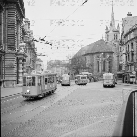 Lausanne: Place St. François, 1956