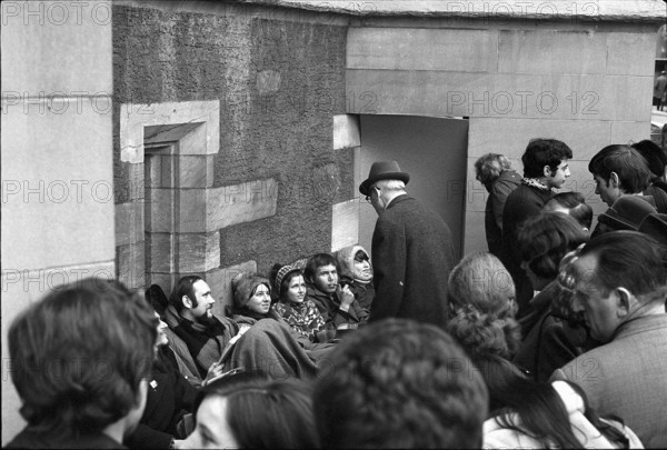 Czech students on hunger strike in Zurich, 1969