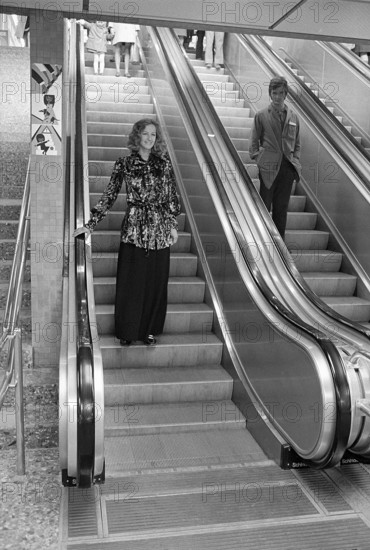 Moving stairs in “Globus” department store, 1970