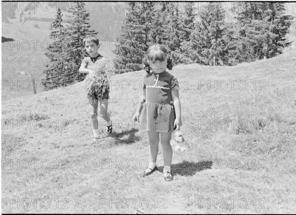 Reza Cyrus and Farahnaz Pahlavi on holidays in Gstaad, 1966