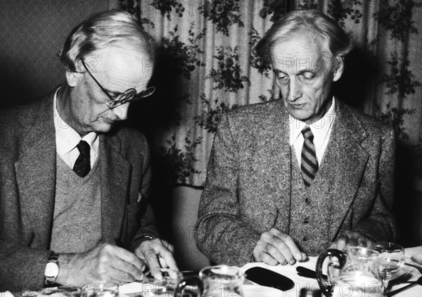 Auguste Piccard and his twin Jean Piccard in 1953