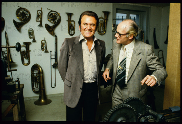 Max Greger, collector of instruments Karl Burri 1979