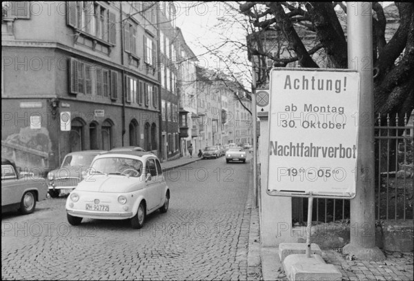 Noise abatement: night driving ban downtown Zurich 1972