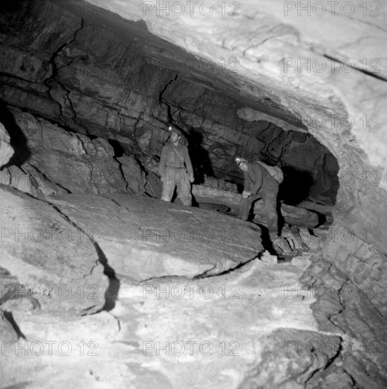 Les Dalles in the grotto of Môtiers (NE), 1954