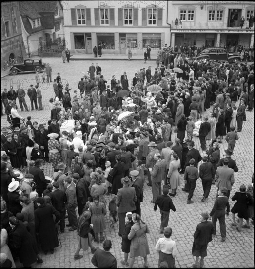 Carnival festivities in Schwyz, 1950