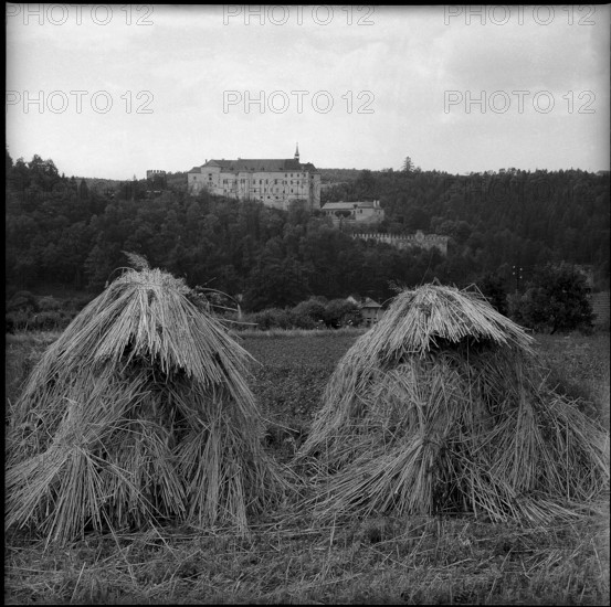 Karlskron castle in Czech Bohemia 1956