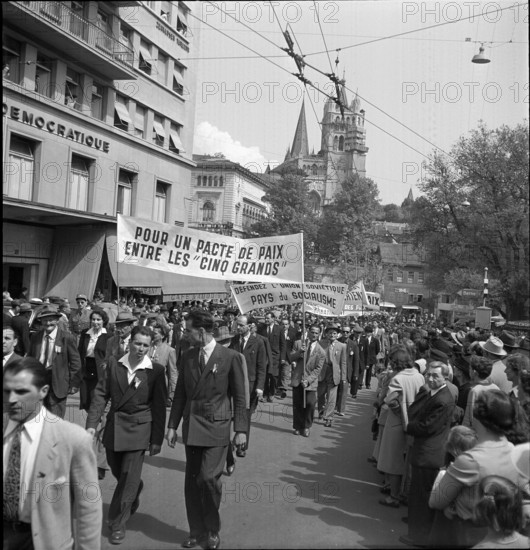 May Day demonstration in Lausanne 1952