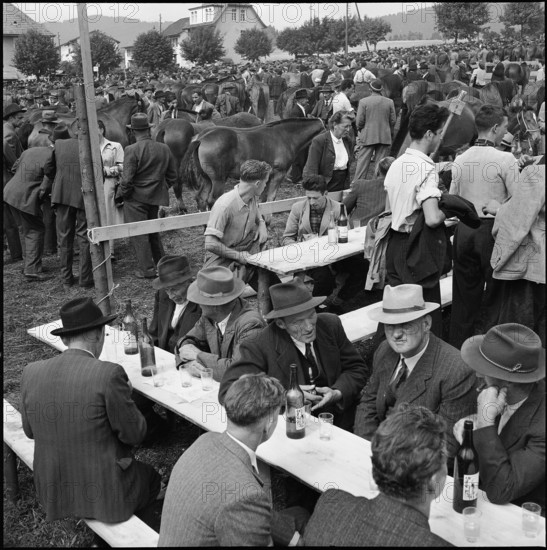 Horse market of Chaindon-Reconvilier, 1952