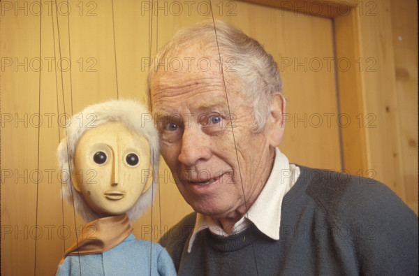 Peter Loosli with puppet, 1994