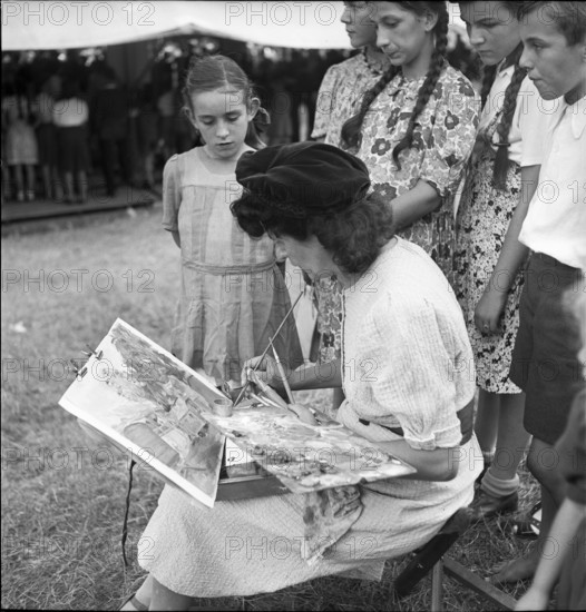 Painter at the Knabenschiessen of Zurich 1943