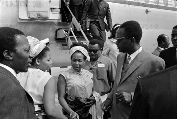 General Mobutu arriving at the Geneva airport, 1968