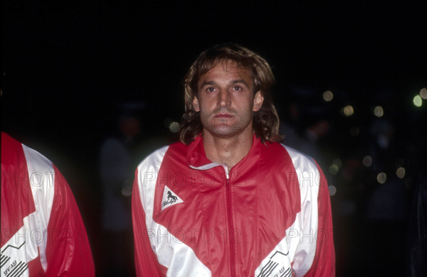 Heinz Hermann in national kit before a match