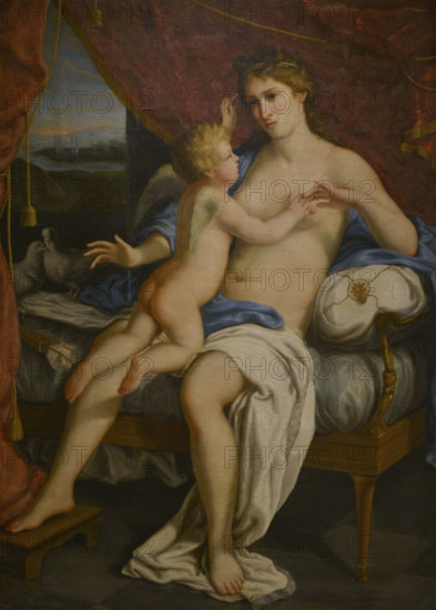 Gaetano Callani (1736-1809). Italian painter. Venus and Cupid, 1810. Oil on canvas. Ala Ponzone Civic Museum, Cremona, Italy.