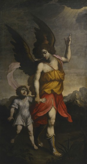 Gabriele Zocchi (1600-1660). Italian painter. The Guardian Angel. Oil on canvas. Ala Ponzone Civic Museum, Cremona, Italy.