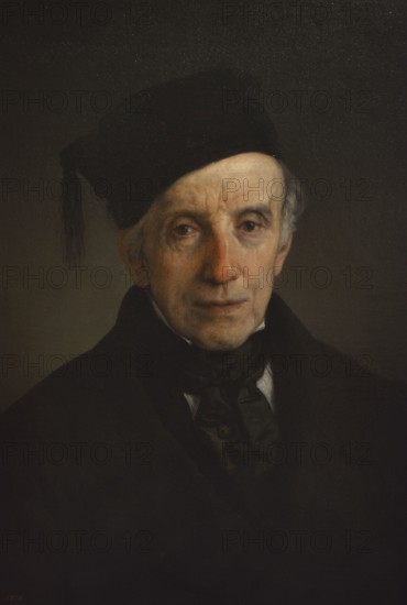 Giovanni Battista Morosini (1782-1874). Austrian lawyer and politician from 1842 (renounced Swiss citizenship in 1860). Portrait by Francesco Hayez (1791-1882), 1875. Oil on canvas, 60 x 52 cm. Detail. Modern Art Gallery, Milan, Italy.